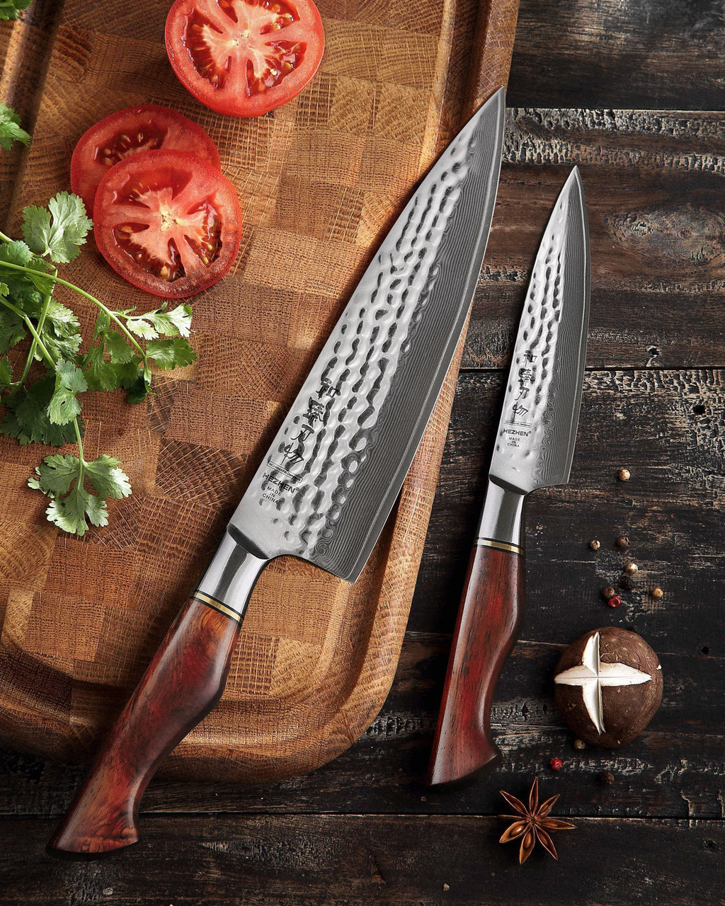 2 Piece Knife Set = Chef's + Petty
