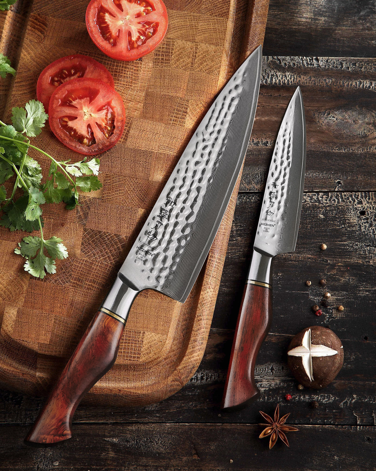 2 Piece Knife Set = Chef's + Petty