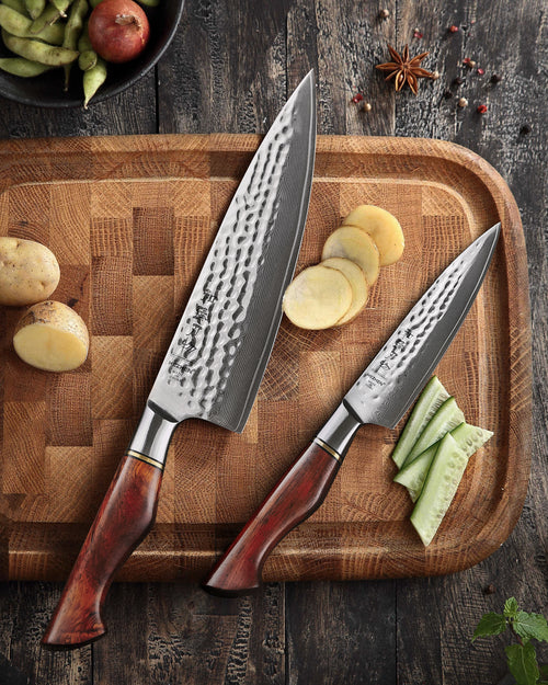 2 Piece Knife Set = Chef's + Petty